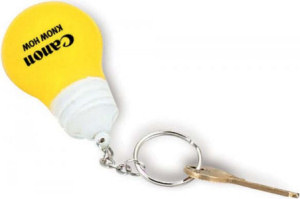 Promotional Key Chains: Light Bulb Stress Ball Keychains